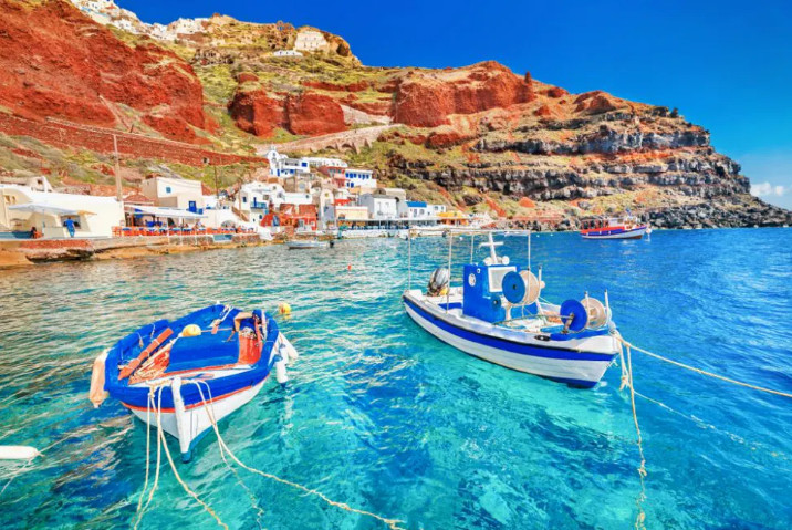 Santorini's clifftop